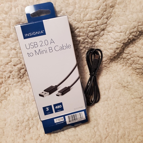 USB 2.0A to Mini B Cable 3' - Picture 1 of 2